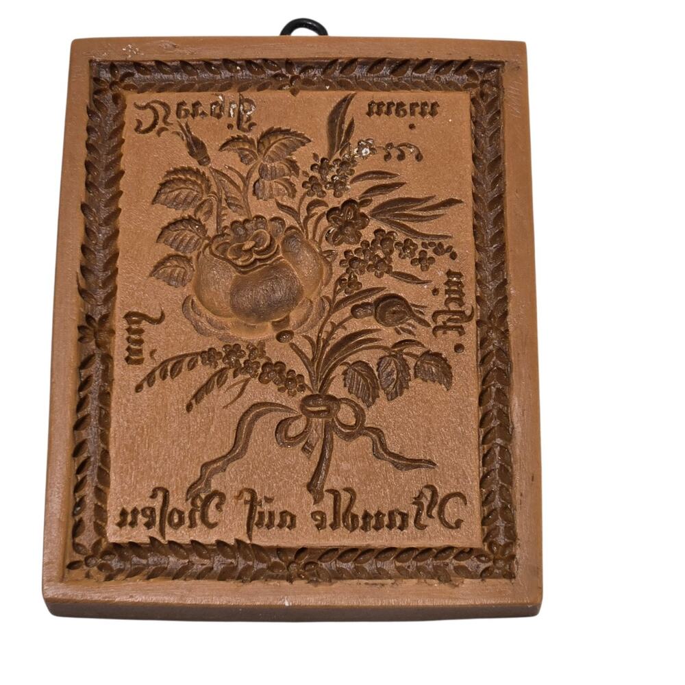 Anis-Paradies, Swiss Made, Floral Design Wooden Springerle Cookie Mold